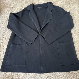 J Crew Black Open Front Cardigan
